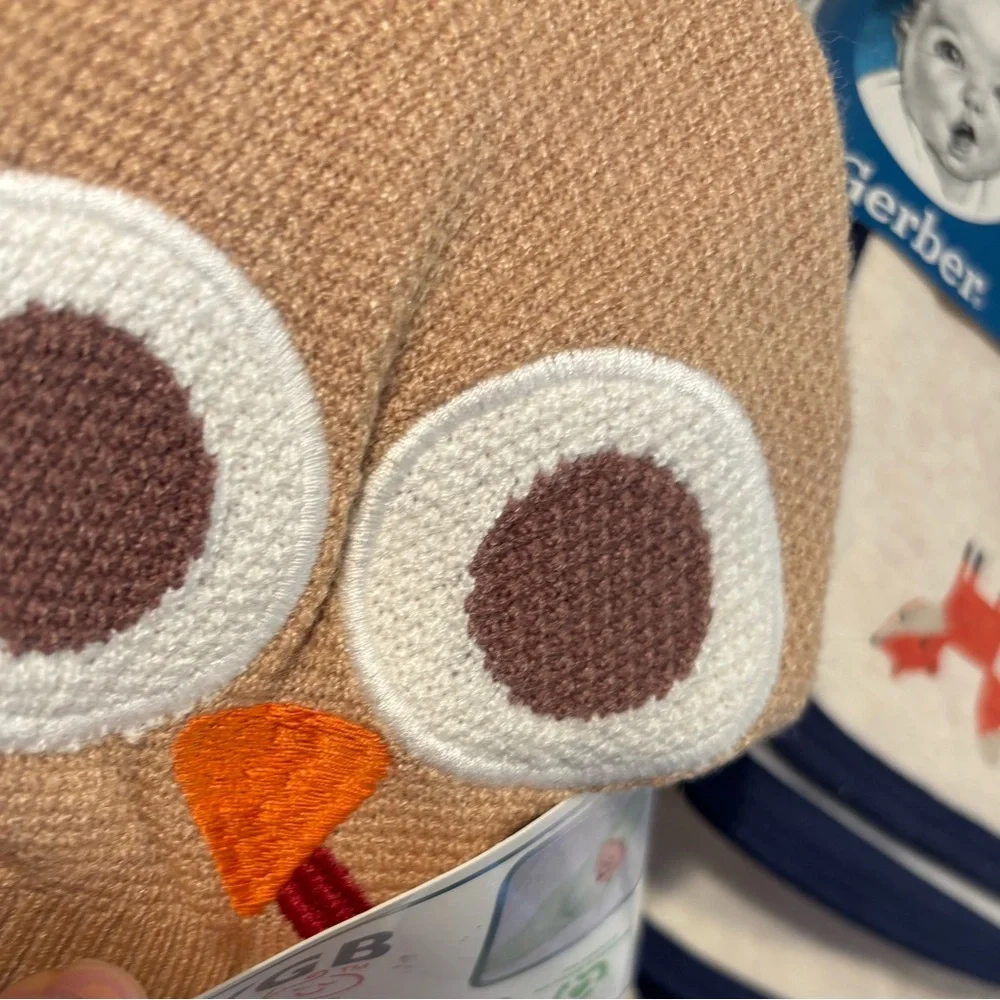 NEW Fall Baby Gift Bundle - Turkey Wrap Hat Set and Burp Cloths
